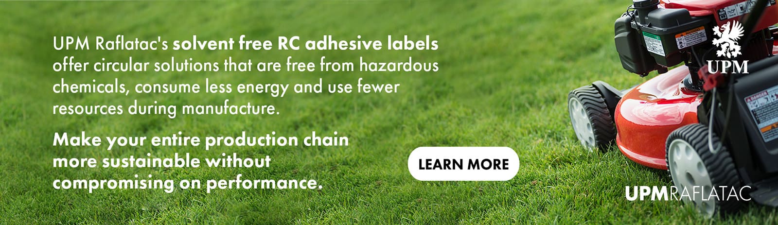 UPM Raflatac Solvent free RC adhesives labels